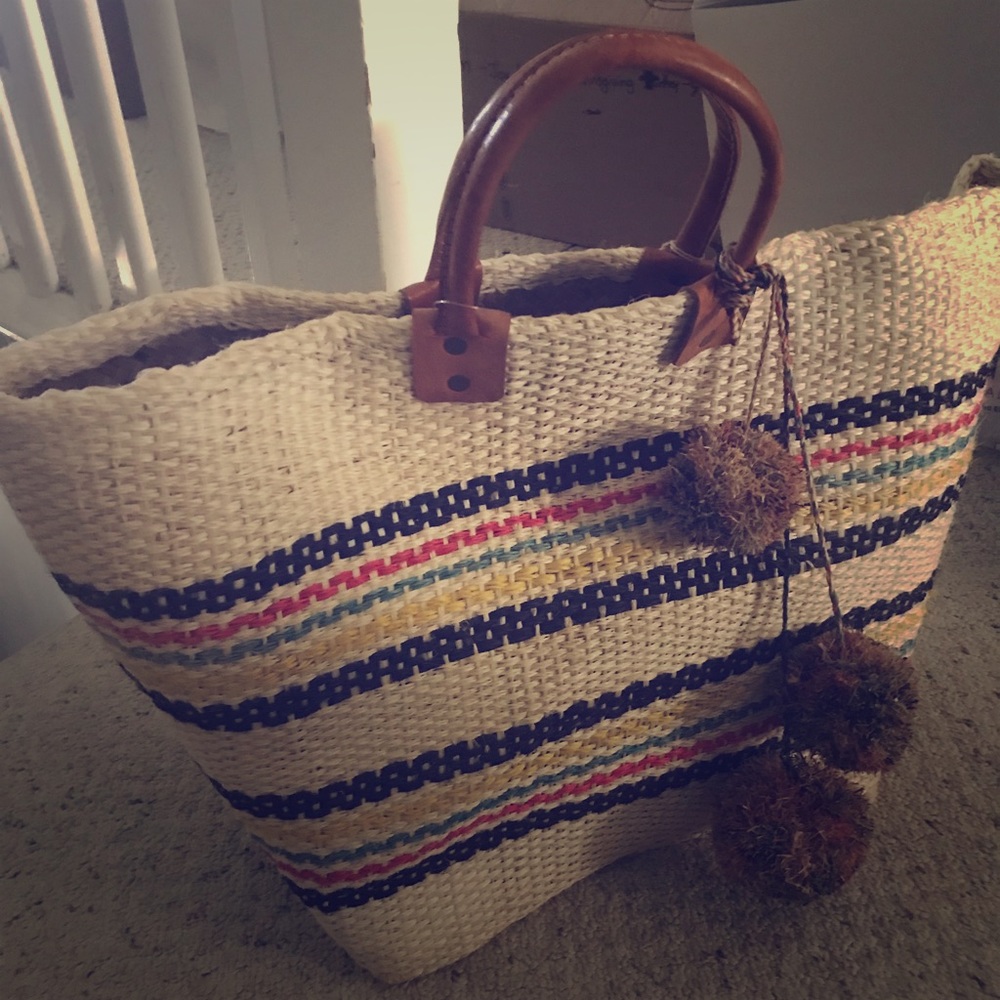 NWT Mar Y Sol Straw Beach Bag